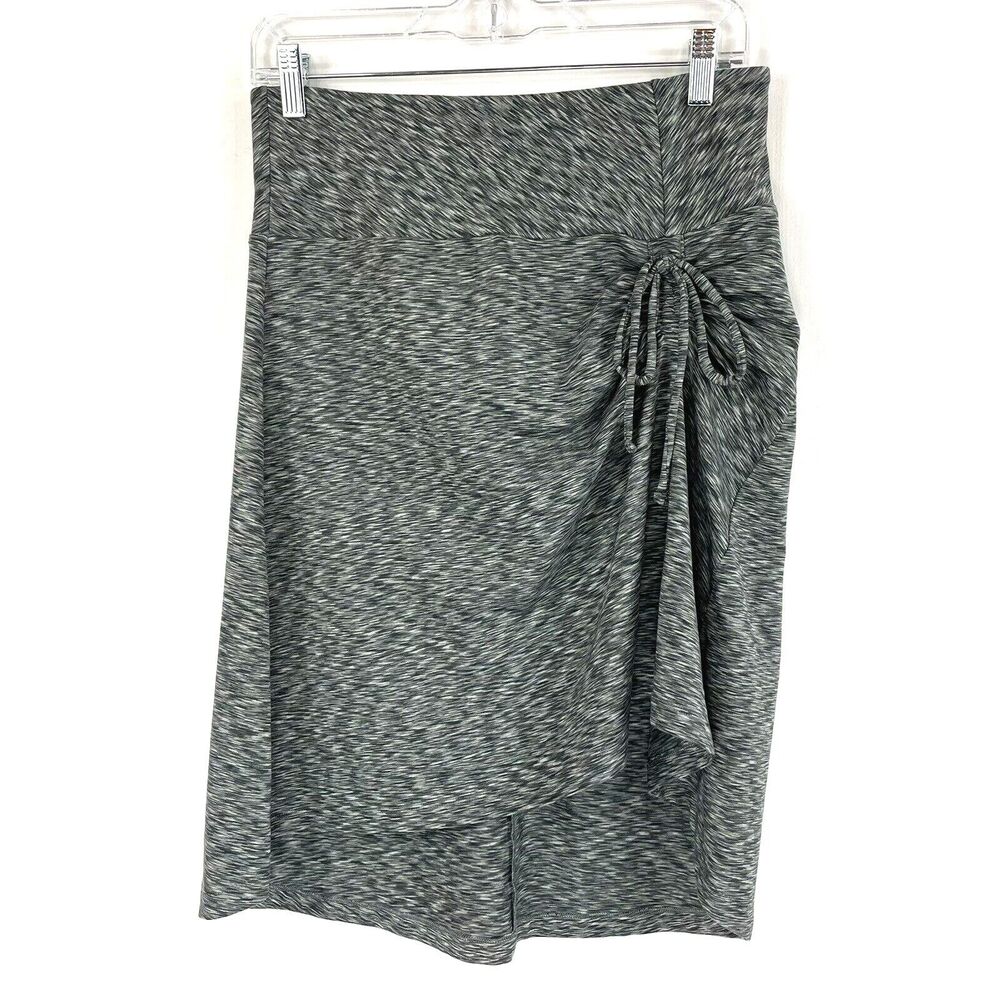 The North Face Womens Skirt Size Small Gray Minimalist Ruched‎ Hi Lo Tie Detail
